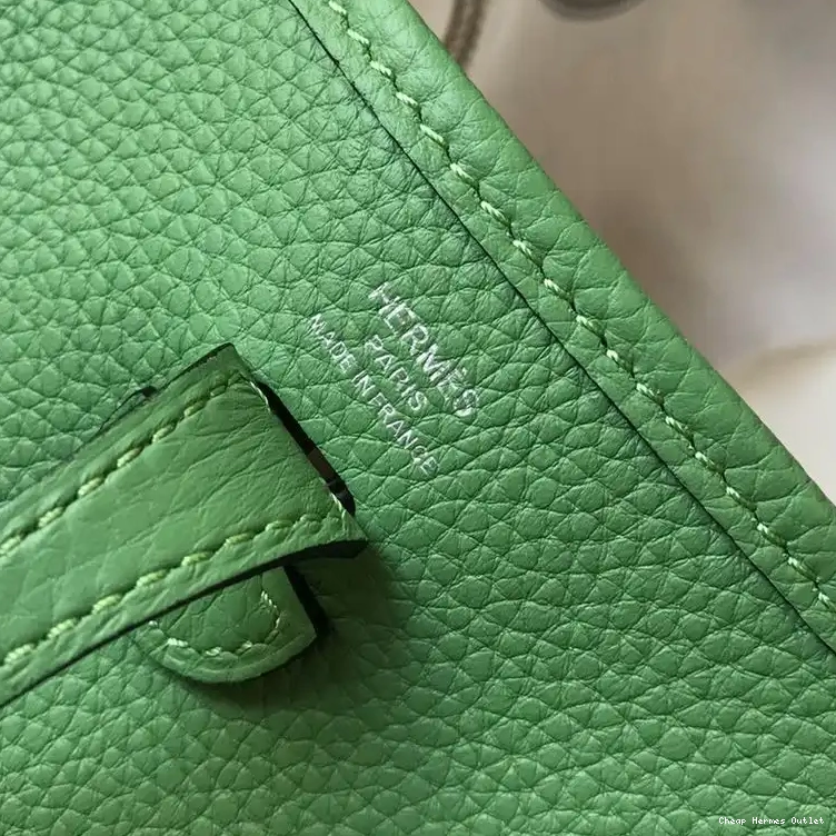 Affordable In Mini Hermes Hardware Evelyne Green Leather Clemence Bag Mint Palladium 0504